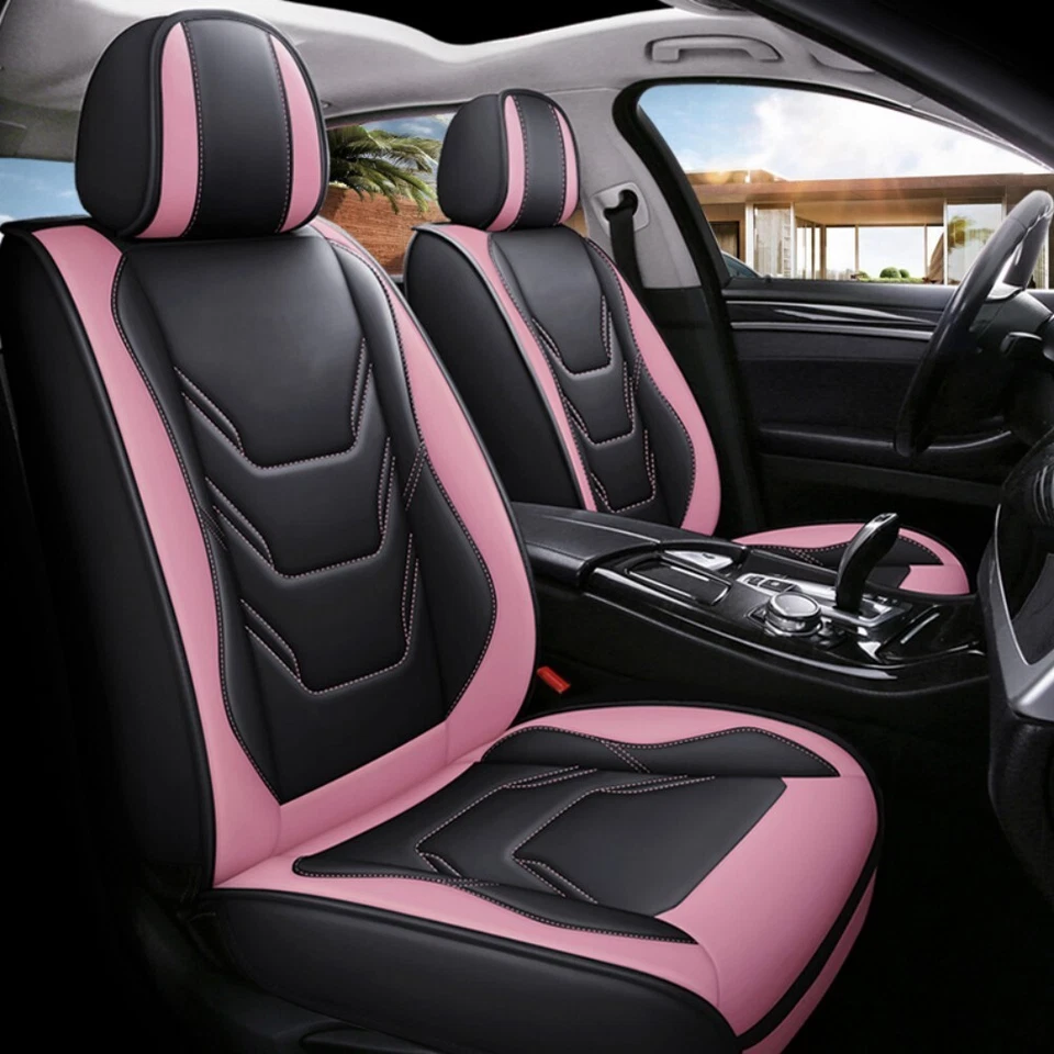For MAZDA Car Sedan 5 Seat Covers Full Set 3D PU Leather Front Rear Cushion Pads - Image 3 of 4