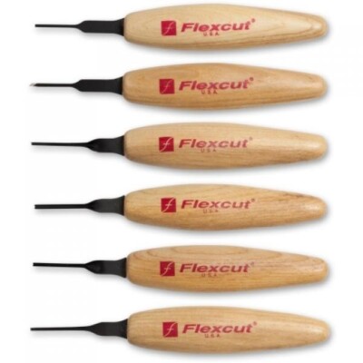 Flexcut MT910 6 Stück 1,5 mm Mischprofil Holzschnitzen Mikrowerkzeug Set