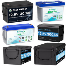 12v 100ah Rechargeable Lifepo4 Lithium Iron Phosphate Battery 3000+ Deep Cycle R