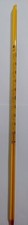 Lot Glass Lab Thermometer 0 200 Celsius total length:300 mm 6mm od yellow back
