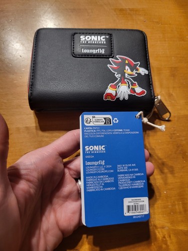 Sonic the Hedgehog Loungefly Shadow Cosplay Zip Around Bifold Wallet - Picture 2 of 7