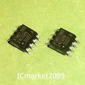 100pcs at24c02 at24c02n 24c02 EEPROM sop-8 haute fiabilité ICS 8 pin XX