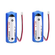 2x ER18505 3.6V 4000mAh Battery Non-Rechargeable with 2.0 white Plug