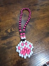 Handmade Pink Cat Paw Kandi Chocker Necklace Rave EDM Festival Beaded PLUR