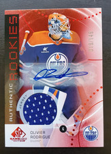 2025-26 SP Game Used Oliver Rodrigue Authentic Rookies Red Auto Jersey 19/149