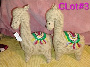 Handmade Crochet Stuffed Animals Lot - Llama, Moose, Fox, Dog, Bear, Reindeer