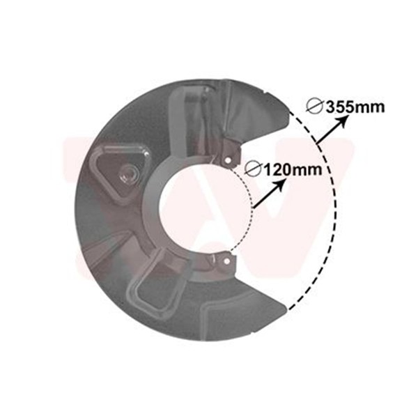 Van Wezel Spritzblech Bremsscheibe Vorne Rechts Passend FüR Vw California Multiv-image