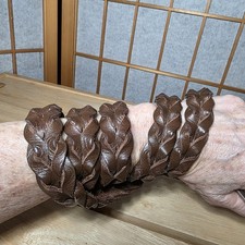 Vtg Banana Republic W's Braided Leather Belt Sz Large Brown Woven Boho Western