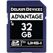 Delkin Devices Advantage 32GB UHS-I Class 10 U3 V30 SDHC 633x Memory Card
