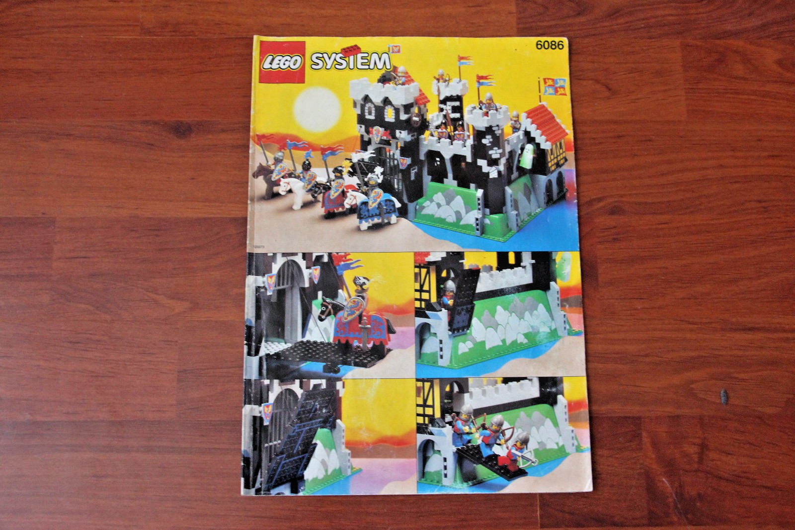 VINTAGE LEGO SYSTEM 6086 BLACK KNIGHT'S CASTLE INSTRUCTION MANUAL.