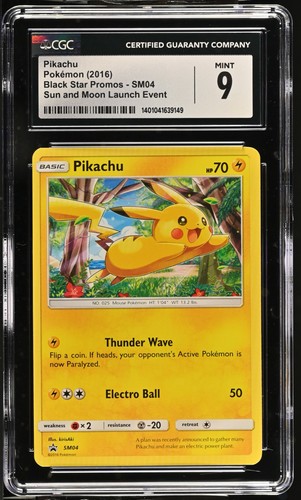 Pikachu graded CGC 9 for sale on eBay