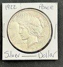 1922  Peace Silver Dollar Good Condition 90% Silver.