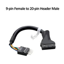 USB 3.0 20-Pin Female to USB 2.0 9-Pin Male Adapter Cable