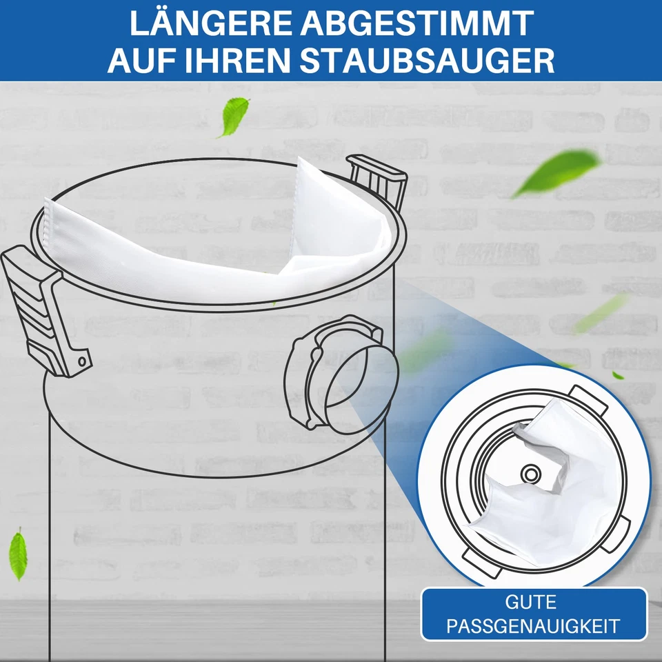 für Einhell TC-VC1820S Beutel Staubsaugerbeutel 25L Kompatibel mit RT-VC 1525 SA - Bild 2 von 4