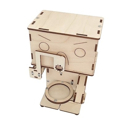 DIY Wooden Bubble Blowing Robot Science Experiment Set For Kids STEM Learning