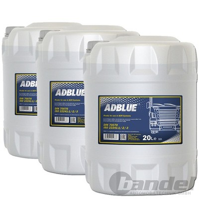 60L (3x20L) AdBlue  von MANNOL HARNSTOFFLÖSUNG für SCR-DIESEL KFZ PKW AUTO LKW