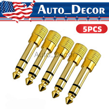 5x TRS Stereo Audio Headphone Adapter 6.35mm 1/4" Male to 3.5mm 1/8" Female Jack