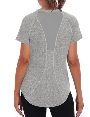 Women's sports TShirt back mesh running shirt sports shirt short sleeve functional shirt Atmu...