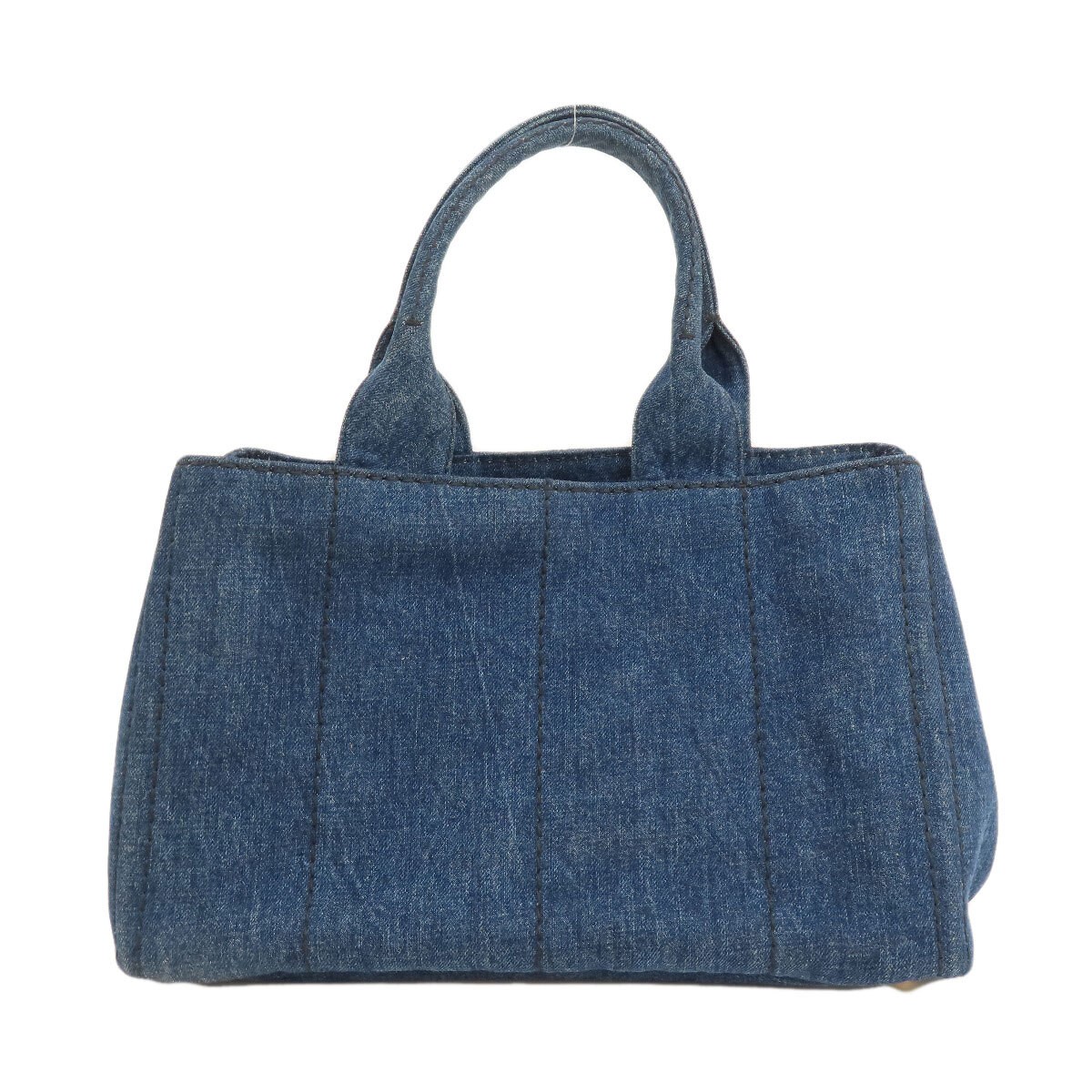 PRADA B1877B Canapa Tote Bag Denim Ladies Used from japan thumbnail 2