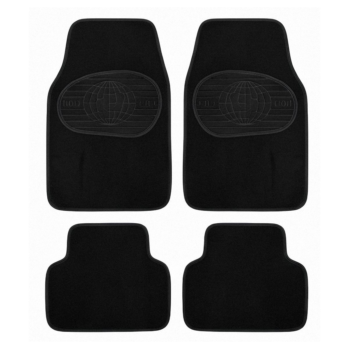 Tapis de voiture universels Avizar en PVC durable pour protection de sol auto noir