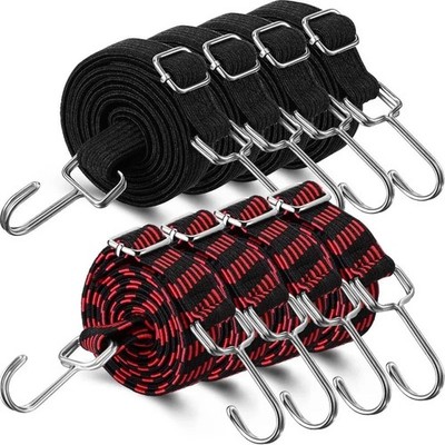 1-2 m verstellbarer elastischer Gummiseil Gurt Metallhaken Cargo Gepäck Festzurren UK