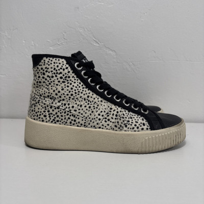 Gola Baseline High Safari Pure Size 6 High Top Sneakers Off White Cheetah Print