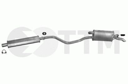 Échappement Fiat Punto 1.2 silencieux pour réduire le bruit moteur