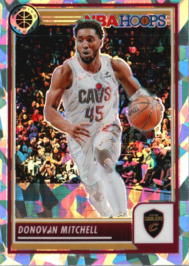 2023-24 Hoops Premium Stock #36 Donovan Mitchell Ice Prizm