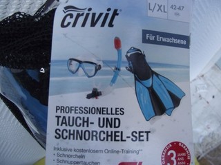 Crivit professionelles Tauch und Schnorchel Set Erwachsene Gr. L/XL 42 47 NEU