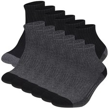 Men's Athletic Ankle Socks 12 Pack Mens Cushion Comfort Casual Running Sock S...