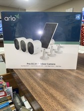 Arlo Pro 5S 2K Spotlight Camera 3 Pack With Solar Panel VMK4360P