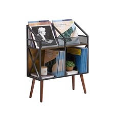 EYOCAL Vinyl Record Storage Holder Rack,250 LP Wooden Display BLACK