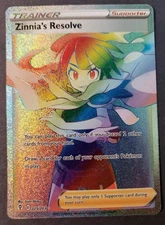Zinnia's Resolve (Secret) 225/203 Swsh07: Evolving Skies Rainbow Holo NM