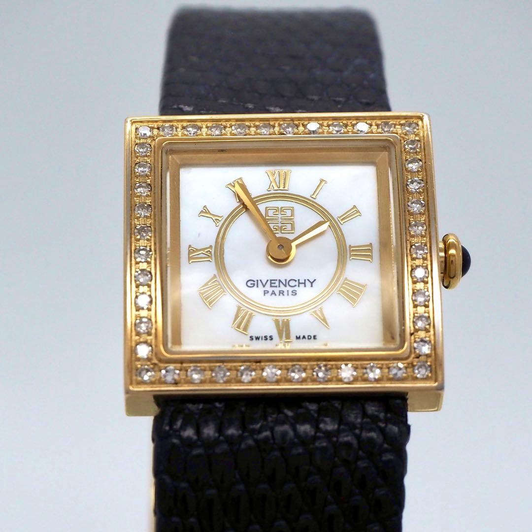 Good Condition GIVENCHY Watch Square Diamond Beze… - image 6
