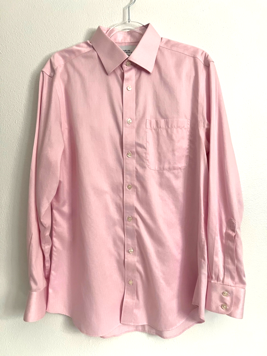 Charles Tyrwhitt Non Iron Slim Fit Pink Mini Check Button Down Dress Shirt 16 34 | eBay Charles Tyrwhitt Non Iron Slim Fit Pink Mini Check Button Down Dress Shirt 16 34 | eBay