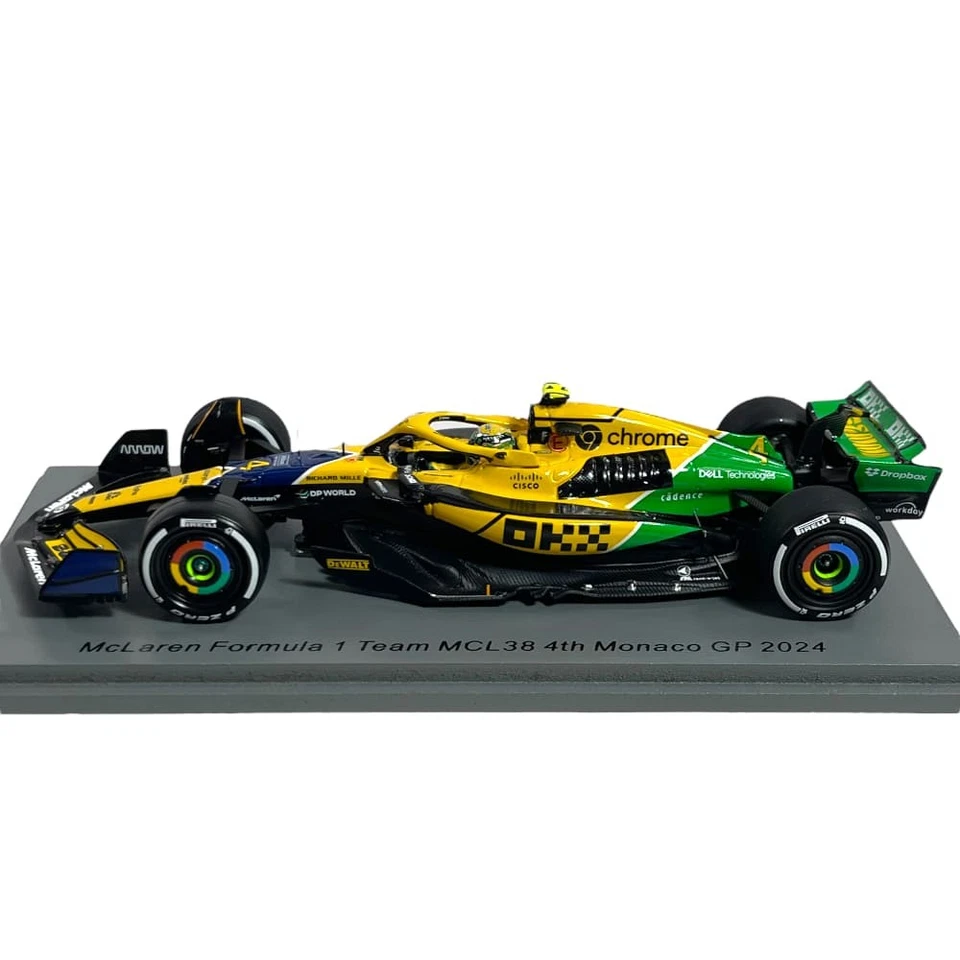 Modellino F1 Spark 1/43 McLaren MCL38 Lando Norris #4 4th Monaco GP 2024 - Immagine 3 di 4