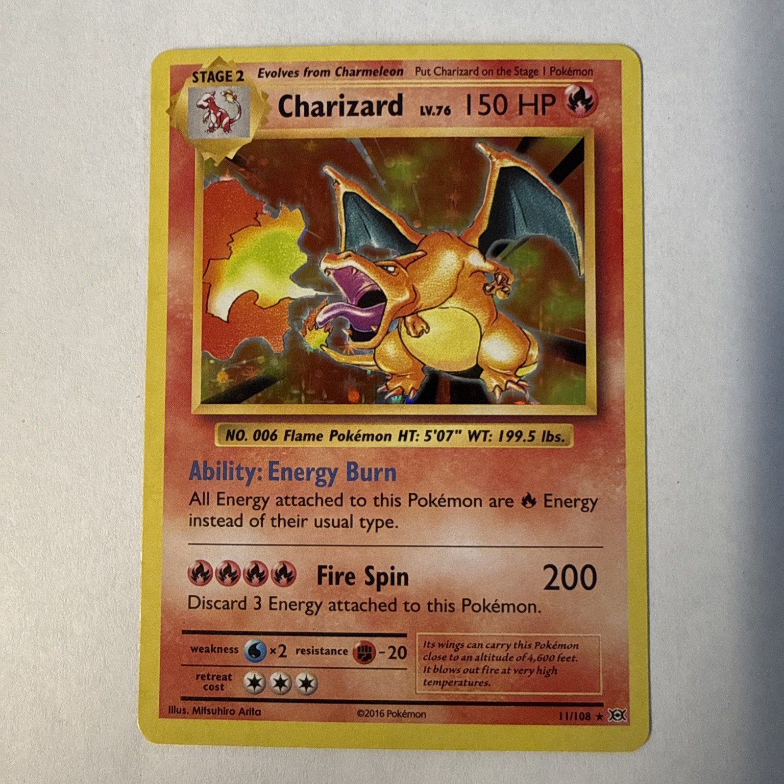 NEAR MINT Charizard Holo #11 Pokemon Evolutions XY SEND OFFERS