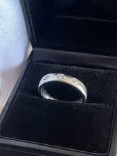 Platinum Diamond 4mm Court Shape Wedding Ring, Size J, Domino, Superb!RRP £1150.