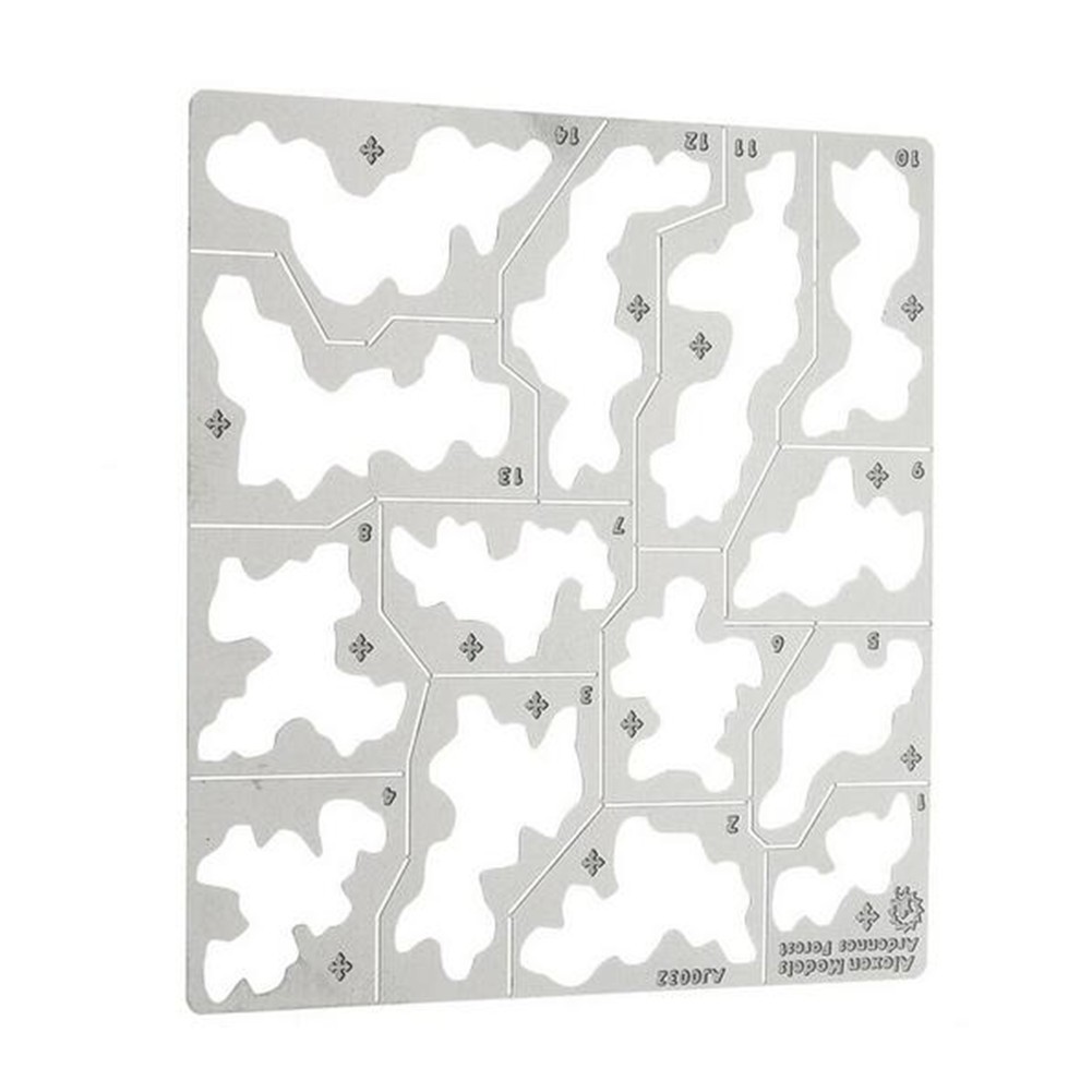 1/35 1/100 Stainless Steel Hollow Forest Camouflage Template Spray Craft Tool