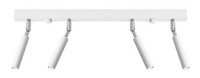 Deckenlampe Weiß Metall 60 Cm 4-Flammig G9 Schwenkbar Deckenstrahler Wohnzimmer
