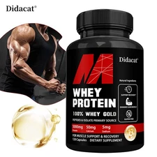 Whey Protein Capsules - Maintain Muscle Strength-Perfect Body Shape-120 Capsules