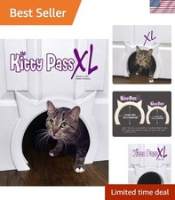 XL Cat Door - Semi Gloss White Pet Door for Cats Up to 30 lbs, Fits Standard ...