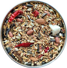 Semilla Quentova de 16 granos y nueces exóticas, fortificada con espirulina, alimento para aves