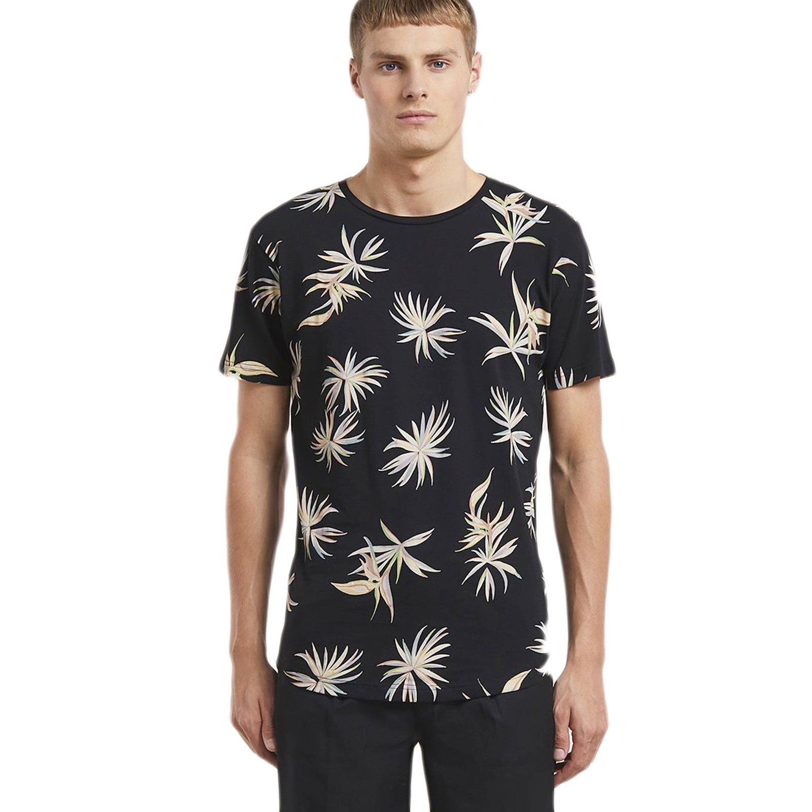 Bellfield T Shirt Da Uomo Nera Taglia XL Cotone Manica Corta Scollo Girocollo