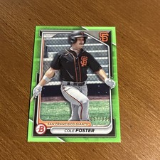 2024 Bowman Cole Foster BP-83 Neon Green Paper /399 | San Francisco Giants