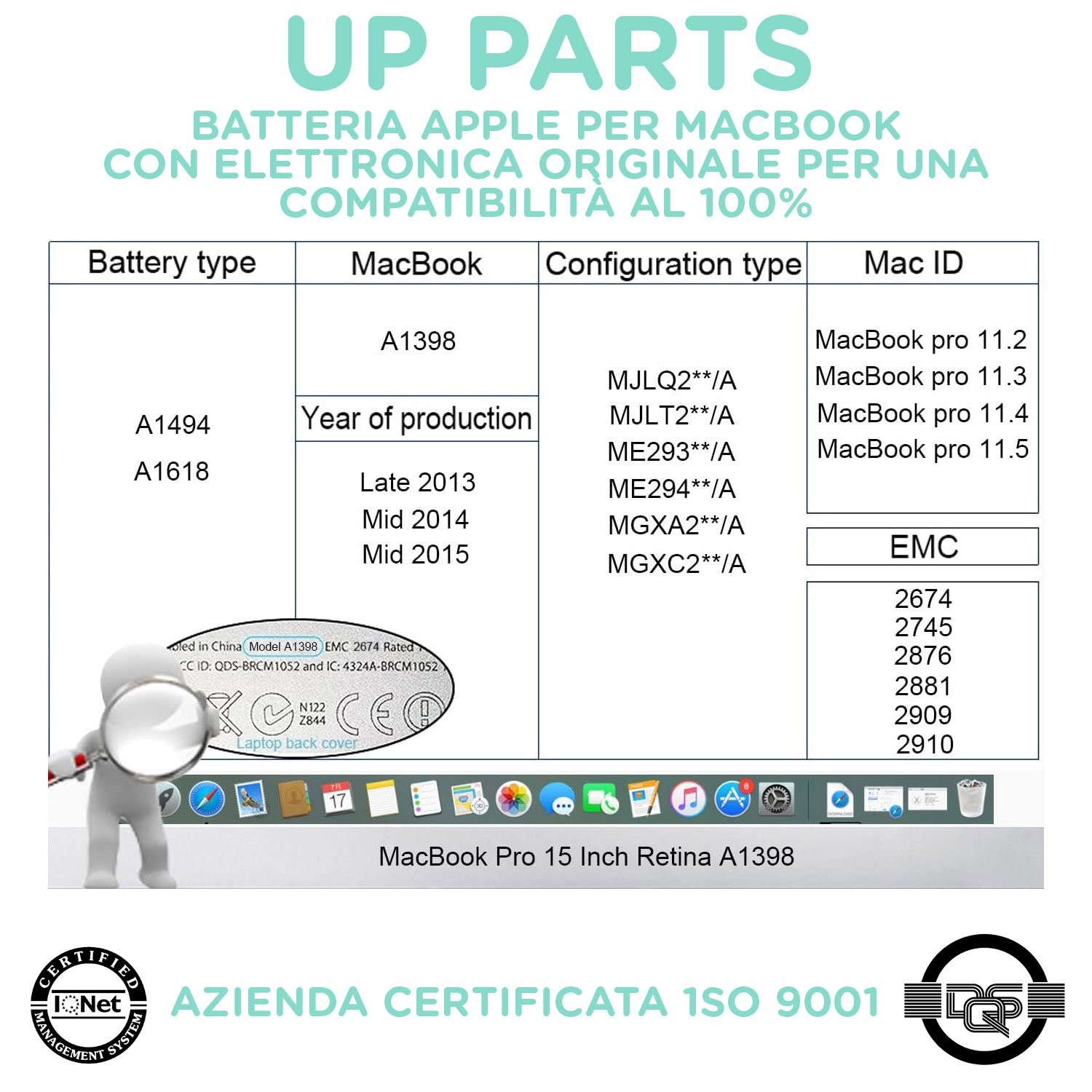 Batteria MacBook MAC ID MacBookPro 11.3 foto 5