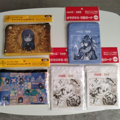 Genshin Original Pouch 5 Piece Set  Collectible Novelty, Unopened, Minor Wear