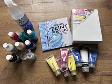 Acrylic pouring art Tanja Jung book canvas pebeo pouring paint and other paints