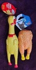 Squeeze Screaming Rubber Chicken,  Chicken Shape Dog Toy Squeaker Chewing Toy
