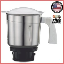 Durable 1-Liter Stainless Steel Mixer Jar - Perfect for Eco Plus & More
